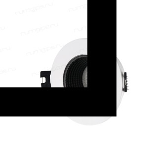 DK3061-WH+BK Встраиваемый светильник, IP 20, 10 Вт, GU5.3, LED, белый/черный, пластик