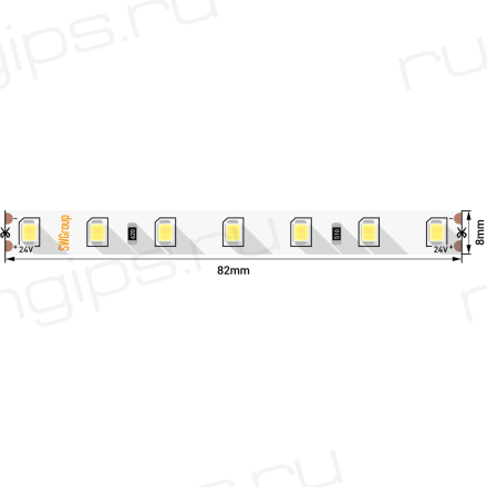 Лента светодиодная SWG PRO SWG2P80-24-8.6-WW