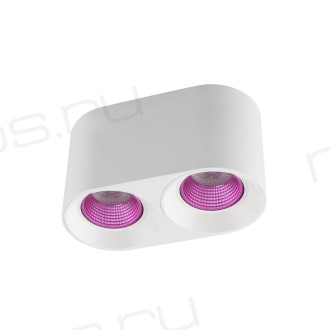 DK3096-WH+PI Светильник накладной IP 20, 10 Вт, GU5.3, LED, белый/розовый, пластик