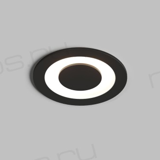 DK2500-BK Встраиваемый светильник, IP 20, 5 Вт, LED 3000, черный, алюминий