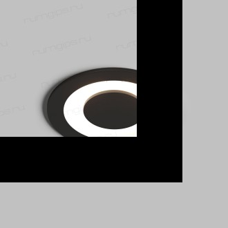 DK2500-BK Встраиваемый светильник, IP 20, 5 Вт, LED 3000, черный, алюминий