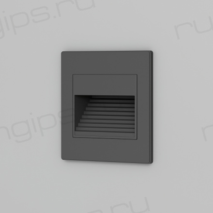 DK3050-BK Светильник встраиваемый в стену, IP 20, LED 3000, 1 Вт, черный пластик
