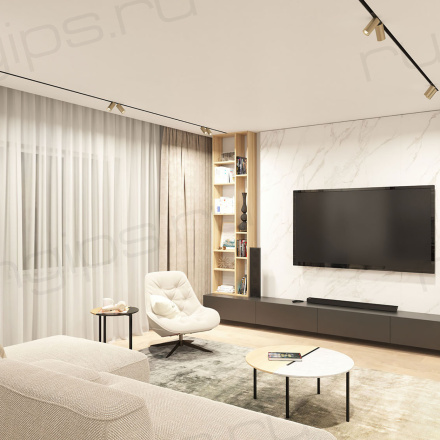 DK8012-BG Акцентный светильник SMART SPOT DOUBLE 2x9W DIM 3000K-6000K, матовое золото с черным