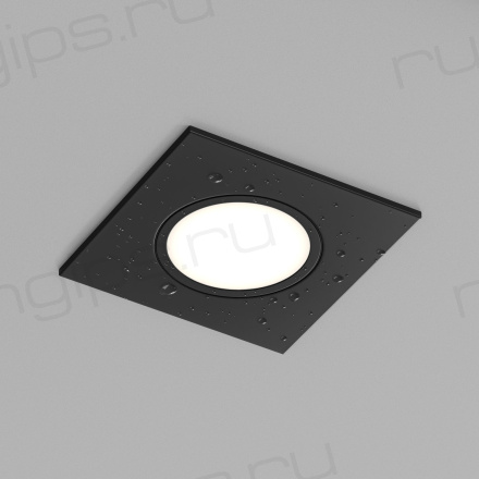 DK3102-BK Встраиваемый влагозащищенный светильник, IP65, до 10 Вт, LED, GU5,3, черный
