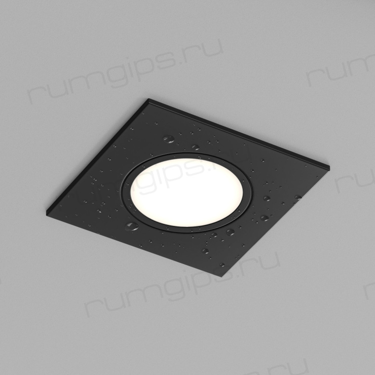 DK3102-BK Встраиваемый влагозащищенный светильник, IP65, до 10 Вт, LED, GU5,3, черный
