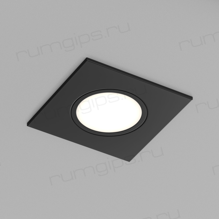 DK3102-BK Встраиваемый влагозащищенный светильник, IP65, до 10 Вт, LED, GU5,3, черный