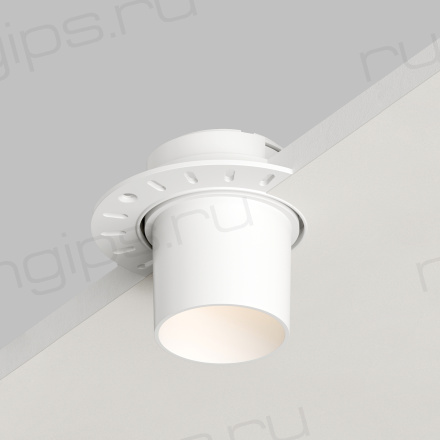 DK3057-WH Встраиваемый светильник под шпатлевку, IP20, до 15 Вт, LED, GU5,3, белый, пластик