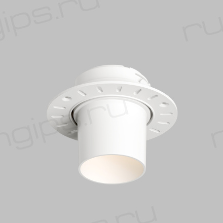 DK3057-WH Встраиваемый светильник под шпатлевку, IP20, до 15 Вт, LED, GU5,3, белый, пластик
