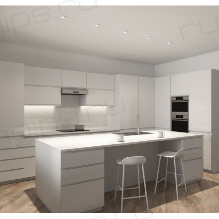 DK3120-WH Встраиваемый светильник, IP20, до 15 Вт, LED, GU5,3, белый, пластик