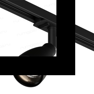 DK6050-BK Трековый светильник IP 20, 15 Вт, GU10, черный, алюминий, пластик