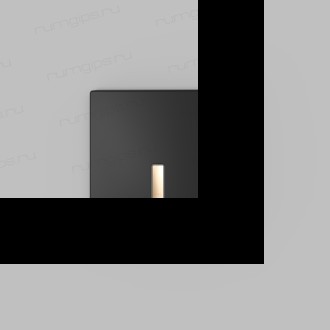 DK1030-BK Светильник встраиваемый в стену, IP 20, LED 3000K, 3 Вт, черный, алюминий