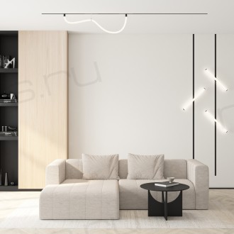 DK8065-BK Рассеивающий матовый светильник SMART RAY 12W DIM 3000K-6000K, черный, акрил, алюминий