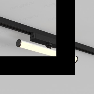 DK6438-BK Поворотный однофазный трековый светильник STROM со светодиодом L300mm 220V 10W 150° 3000K IP20 черный алюминий/акрил