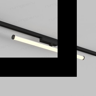 DK6638-BK Поворотный однофазный трековый светильник STROM со светодиодом L600mm 220V 15W 150° 3000K IP20 черный алюминий/акрил
