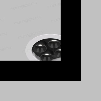 DK2510-WB Встраиваемый светильник SPACE со светодиодом d65 220V 8W 38° 4000К IP20 белый/черный алюминий