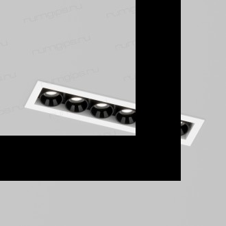 DK2514-WB Встраиваемый светильник SPACE со светодиодом L126mm 220V 10W 38° 4000К IP20 белый/черный алюминий