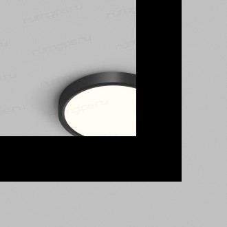 DK6520-BK Накладной светильник THIN, IP40, 18W, 3000K/4000K/6500K, переключатель цветовой температуры на корпусе, черный, полимер