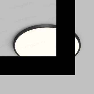 DK6524-BK Накладной светильник THIN, IP40, 50W, 3000K/4000K/6500K, переключатель цветовой температуры на корпусе, черный, полимер