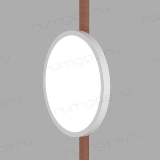 DK5566-WH+BK Cветильник для трека-ремня Belty, серия Flow, со светодиодом, D168*H29.5мм, 48V DC, 10W, RA90, 120°, 4000K, IP20, белый с черным, алюминий