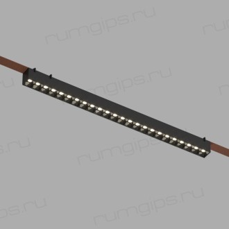 DK5572-BK Cветильник для трека-ремня Belty, серия Grill, со светодиодом, L642*W40*H45мм, 48V DC, 24W, RA90, 24°, 4000K, IP20, черный, алюминий