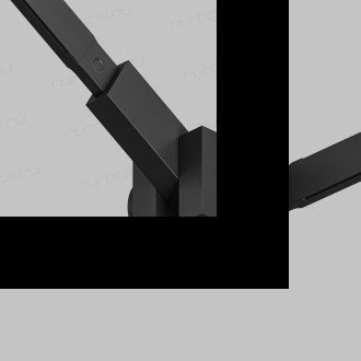 TR5213-BK Угловой соединитель 90° стена-потолок с поворотом трека под произвольным углом, для трека Air, серия Base, черный, алюминий