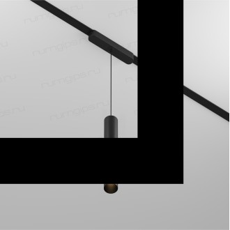 DK5315-BK Светильник для трека Air, серия Hang 3000 со светодиодом, ?35*257мм, 48V DC, 5W, RA?95, 24°, 3000K, IP20, черный, алюминий