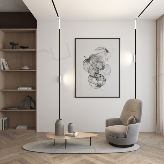 DK8015-BK Угловой трековый светильник SMART LINEAR со светодиодом, L312*312, 220V, 18W, 3000-6000К, IP20, черный, алюминий
