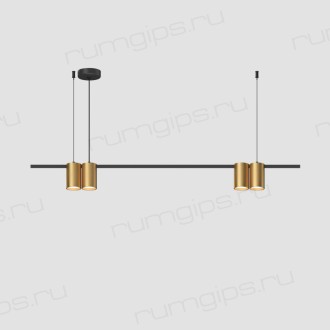 DK4061-BK+SG Подвесной светильник ORBIT, IP20, 4xGU10 LED до 15 Вт, черный + сатинированное золото, алюминий