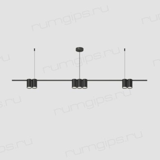 DK4063-BK Подвесной светильник ORBIT, IP20, 7xGU10 LED до 15 Вт, черный матовый, алюминий