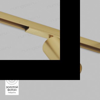 DK5741-SB Светильник для трека SHINE SPOT со светодиодом, D45*H100, 48V DC, 10W, RA?90, 3000K, IP20, сатинированная латунь, алюминий