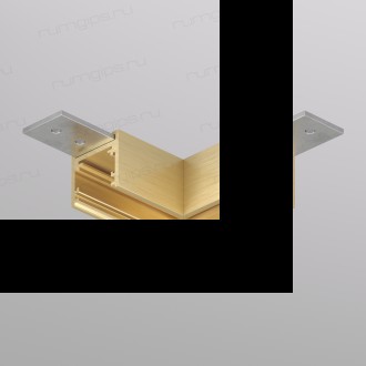 TR5731-SB Угловой элемент для трека SHINE BASE 90° потолок-потолок, сатинированная латунь, алюминий