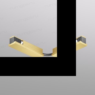 TR5724-SB Электрический коннектор для трека SHINE BASE 90° стена-потолок с поворотом трека под произвольным углом, сатинированная латунь, алюминий