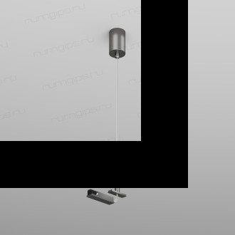 TR5717-DN Подвод питания для подвесного монтажа трека SHINE BASE, 48V DC, IP20, 2м, темный никель, алюминий
