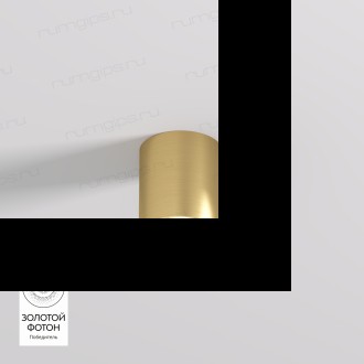 DK2610-SB Накладной светильник SHINE TUBE со светодиодом, D70*H80, IP20, 3000К, 10W, RA?90, сатинированная латунь, алюминий