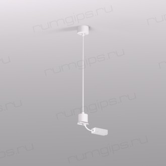 TR2124-WH Подвод питания для подвесного монтажа трека SMART BASE, АС 220-240V, IP20, 5м, белый, алюминий