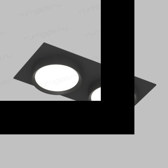 DK2092-BK Встраиваемый светильник FLAT, IP 20, до 15 Вт, GX53, LED, черный, алюминий