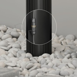 DK9725-BK Ландшафтный уличный светильник FARSUN, IP65, 1xE27, до 18 Вт, черный, алюминий