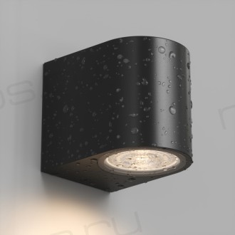 DK9790-BK Настенный уличный светильник NARVIK, IP44, GU10 LED, до 15 Вт, черный, алюминий
