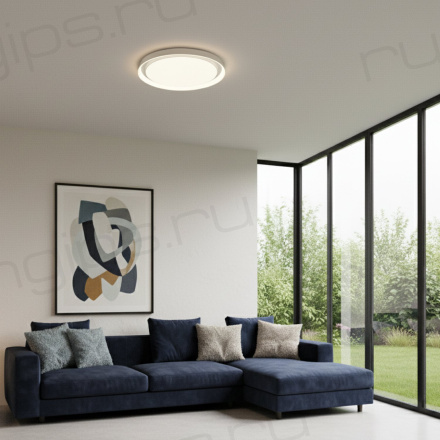 DK6515-WH Накладной светильник, LED, 40W, IP 20, 3000K - 6500K, белый, металл, полимер