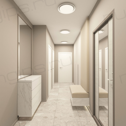 DK6515-WH Накладной светильник, LED, 40W, IP 20, 3000K - 6500K, белый, металл, полимер