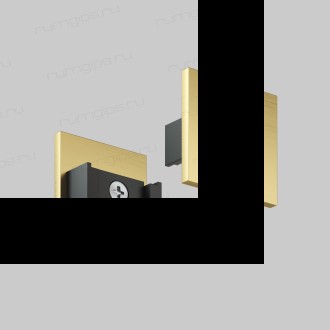 TR5735-SB Торцевая заглушка низкая, для использования без экрана, для трека Shine, серия Base,  комплект 2 шт, сатинированная латунь, алюминий