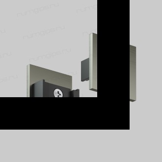 TR5735-DN Торцевая заглушка низкая, для использования без экрана, для трека Shine, серия Base, комплект 2 шт, темный никель, алюминий