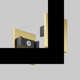 TR5735H-SB Торцевая заглушка, высокая, для использования с экраном, для трека Shine, серия Base, комплект 2 шт, сатинированная латунь, алюминий