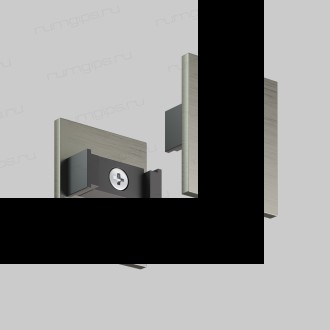 TR5735H-DN Торцевая заглушка высокая, для использования с экраном, для трека Shine, серия Base, комплект 2 шт, темный никель, алюминий