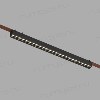 DK5672-BK Cветильник для трека-ремня Belty Smart, серия Grill, со светодиодом, L642*W40*H45мм, 48V DC, 24W, RA90, 24°, 2700-6000K, IP20, черный, алюминий