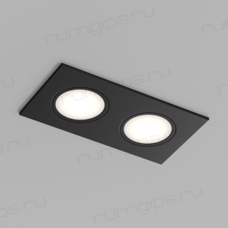 Встраиваемый влагозащищенный светильник PORT, 2?15 Вт макс., LED, GU5.3, IP65, корпус из полимера, цвет чёрный