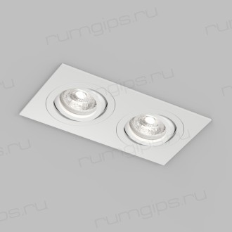 Встраиваемый влагозащищённый светильник HYDRO, IP44, 2?15 Вт LED макс., GU10, алюминий, белый