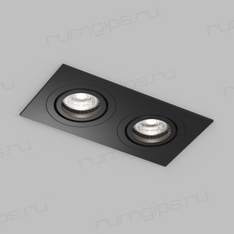 Встраиваемый влагозащищённый светильник HYDRO, IP44, 2?15 Вт LED макс., GU10, алюминий, чёрный