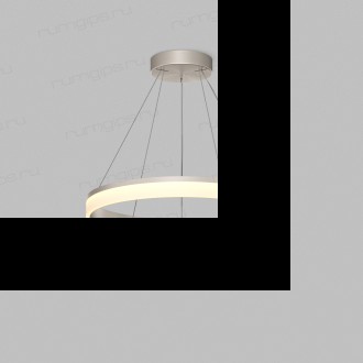 Подвесной светильник RING, ?600+400 мм, LED, 63Вт, 3000К, алюминий+акрил, сатин. никель