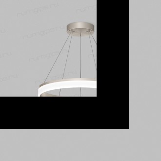 Подвесной светильник RING, ?600+400 мм, LED, 63Вт, 4000К, алюминий+акрил, сатин. никель
